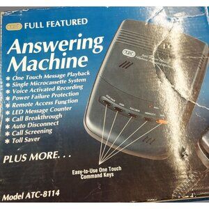 Vintage GE Answering Machine ATC-8114 Microcassette Recording Remote Access T32